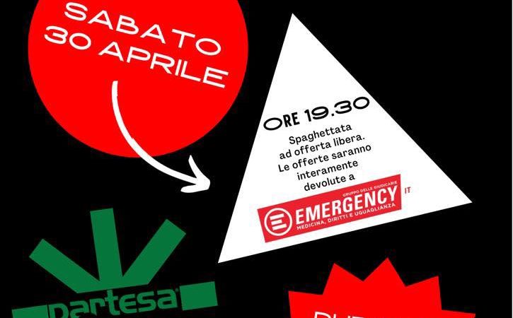 Spaghettata a favore di Emergency – Stenico il 30/4/2022
