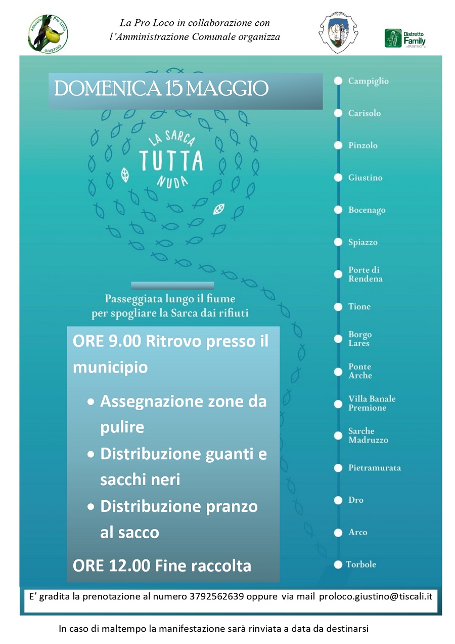 15 maggio: Giornata ecologica a Giustino