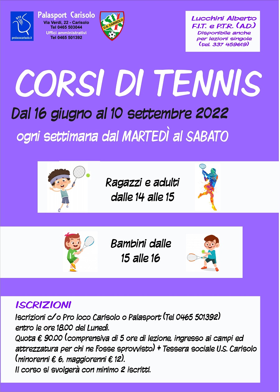 Corsi di tennis a Carisolo