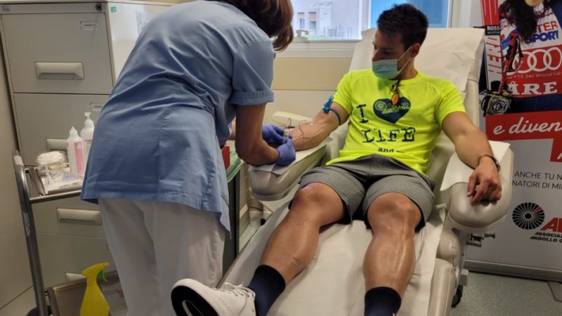 Lo sciatore Luca De Aliprandini è un “tipo giusto”: l’azzurro, atleta delle Fiamme Gialle, è entrato a far parte del Registro dei donatori di midollo osseo IBMDR