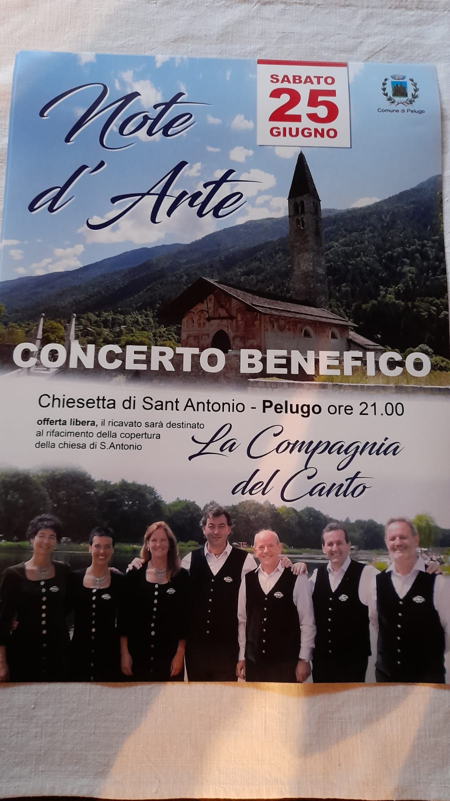 Pelugo 25 giugno: Concerto “Note d’arte”