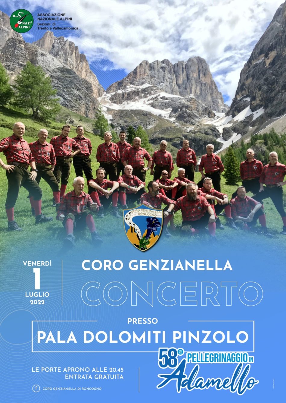 1 luglio: Concerto del Coro Genzianella al Paladolomiti