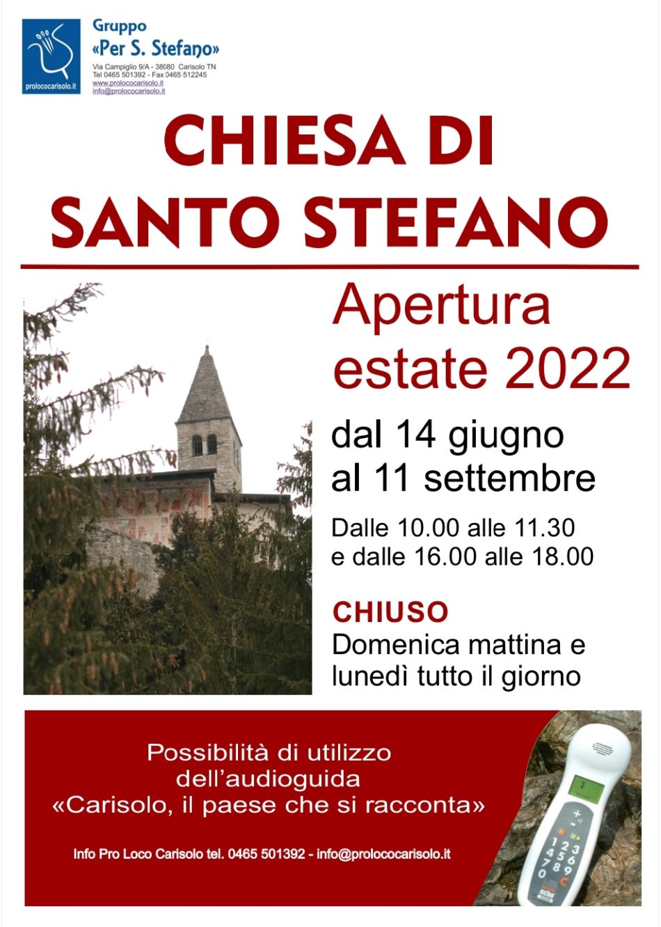 Dal 14 giugno apertura della chiesa di Santo Stefano