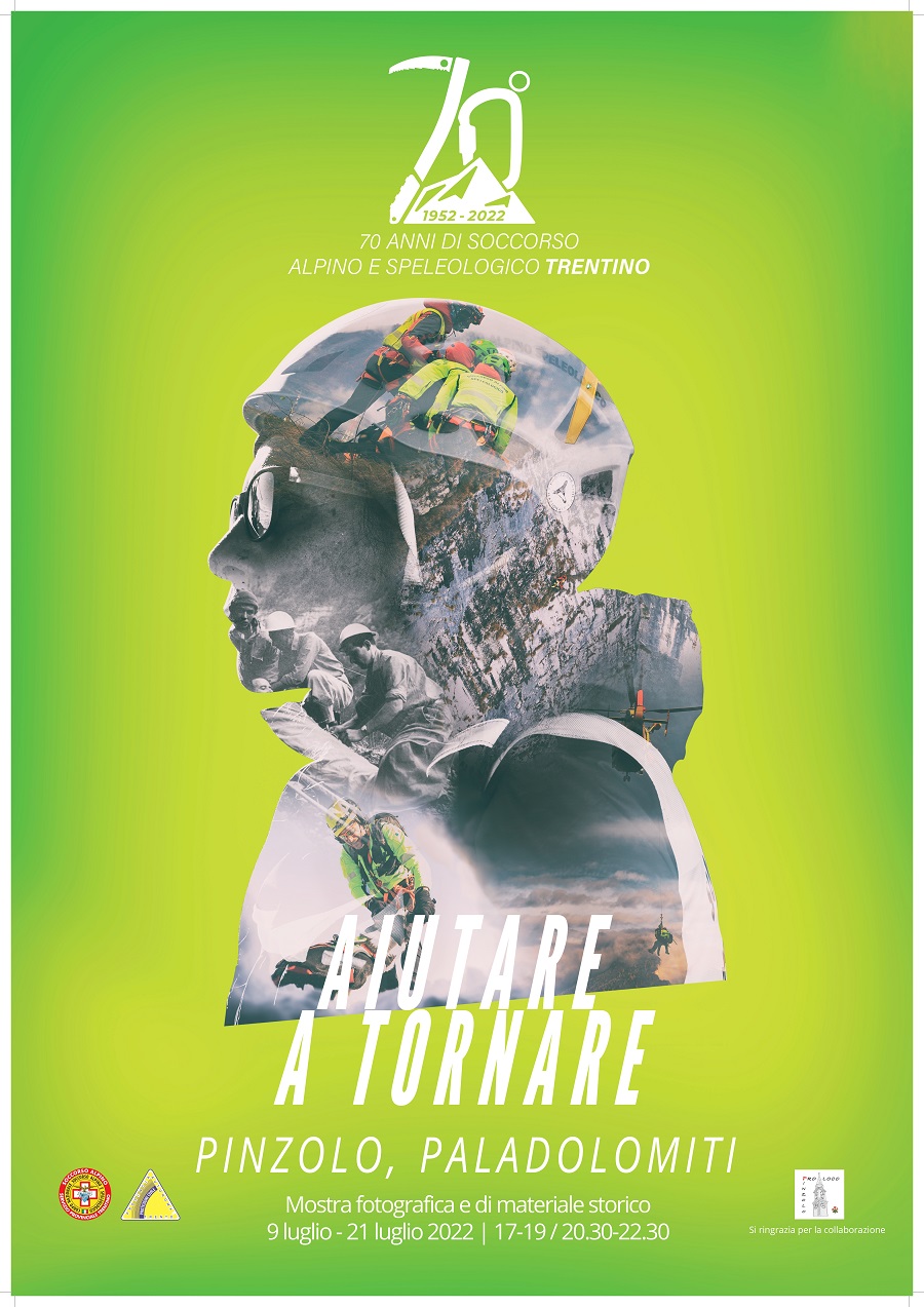 9-21 luglio – Paladolomiti: Mostra per i 70 anni di Soccorso Alpino e Speleologico Trentino