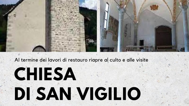 Termine dei lavori di restauro: la chiesa di San Vigilio riapre al culto e alle visite