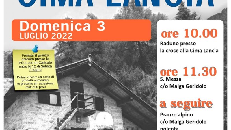 3 luglio: Commemorazione alla Cima Lancia