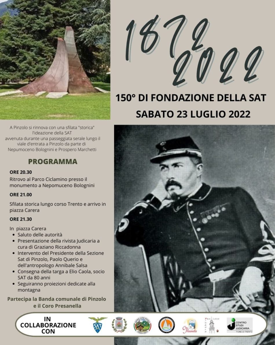 150^ di Fondazione della SAT – Sabato 23 luglio ore 20.30