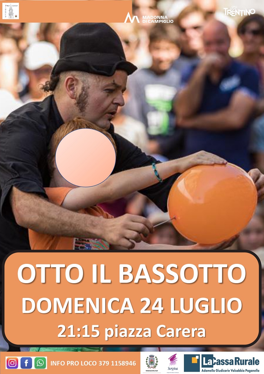 Domenica 24 luglio, piazza Carera ore 21.15: Spettacolo per bambini “Otto il bassotto”