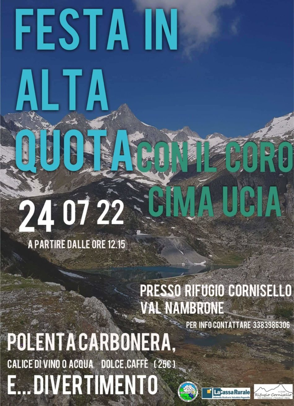 24 luglio: Festa in alta quota con il coro Ucia