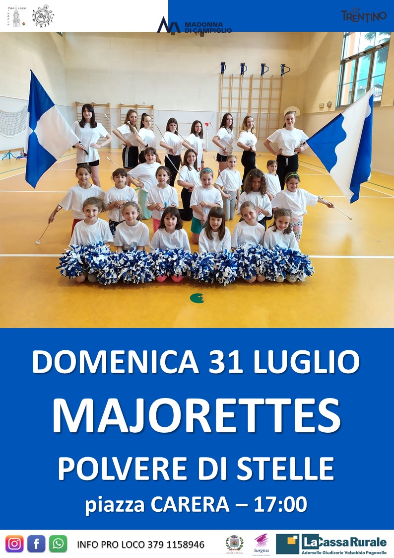 Domenica 31 luglio dalle 17 in piazza Carera: esibizione di Majorettes, GroupBoxing e Taekwondo