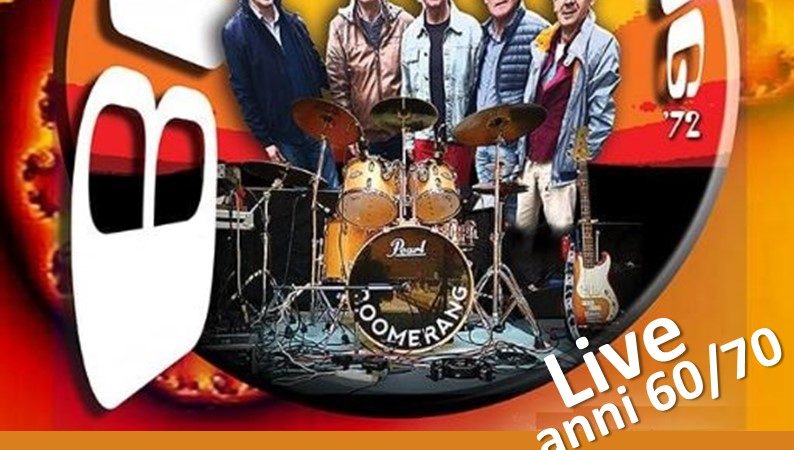 Domenica 31 luglio alle 21.15: Musica live anni 60/70 in piazza Carera con i Boomerang