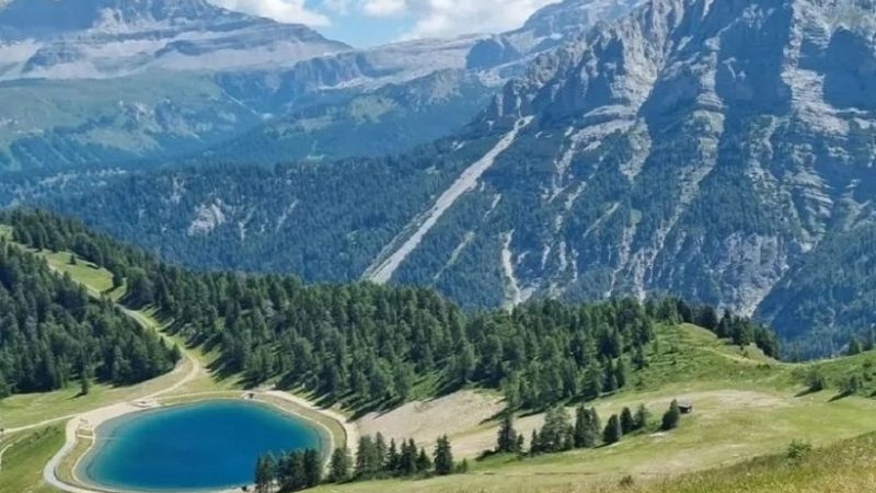 Ecco come si presentano i due laghetti artificiali della skiarea Campiglio