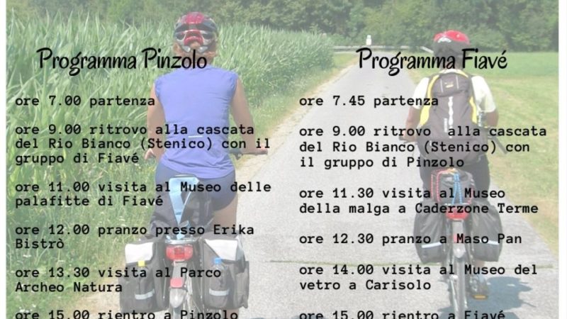 Sabato 16 luglio: “Un fiume su due ruote” da Pinzolo alle palafitte di Fiave’