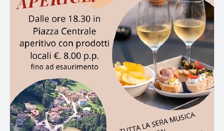 Massimeno 20 agosto ore 18.30: Apericena nella piazza Centrale con prodotti tipici