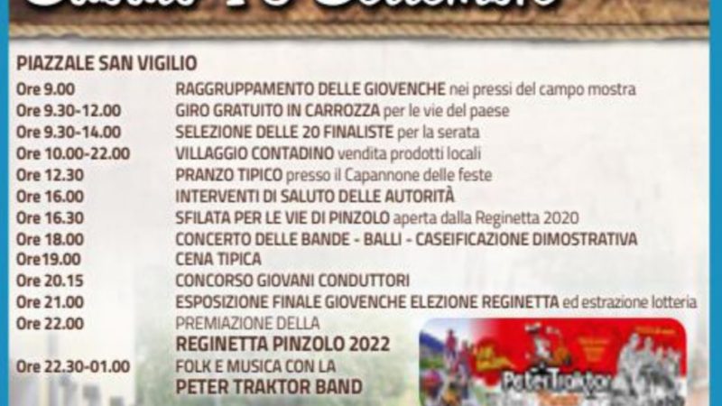 Festa dell’Allevatore Elezione Reginetta – Sabato 10 settembre: Giovenche di Razza Rendena. Sfilata e…dintorni