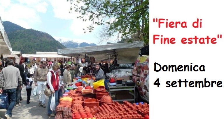 Domenica 4 settembre 2022, nelle vie e piazze di Pinzolo, si svolgerà la fiera mercato denominata “Fiera di Fine Estate”