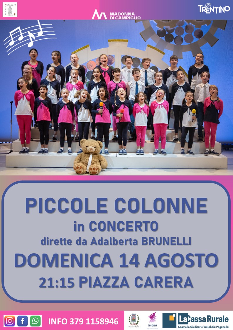 Domenica 14 agosto ore 21.15: “Piccole colonne” in concerto