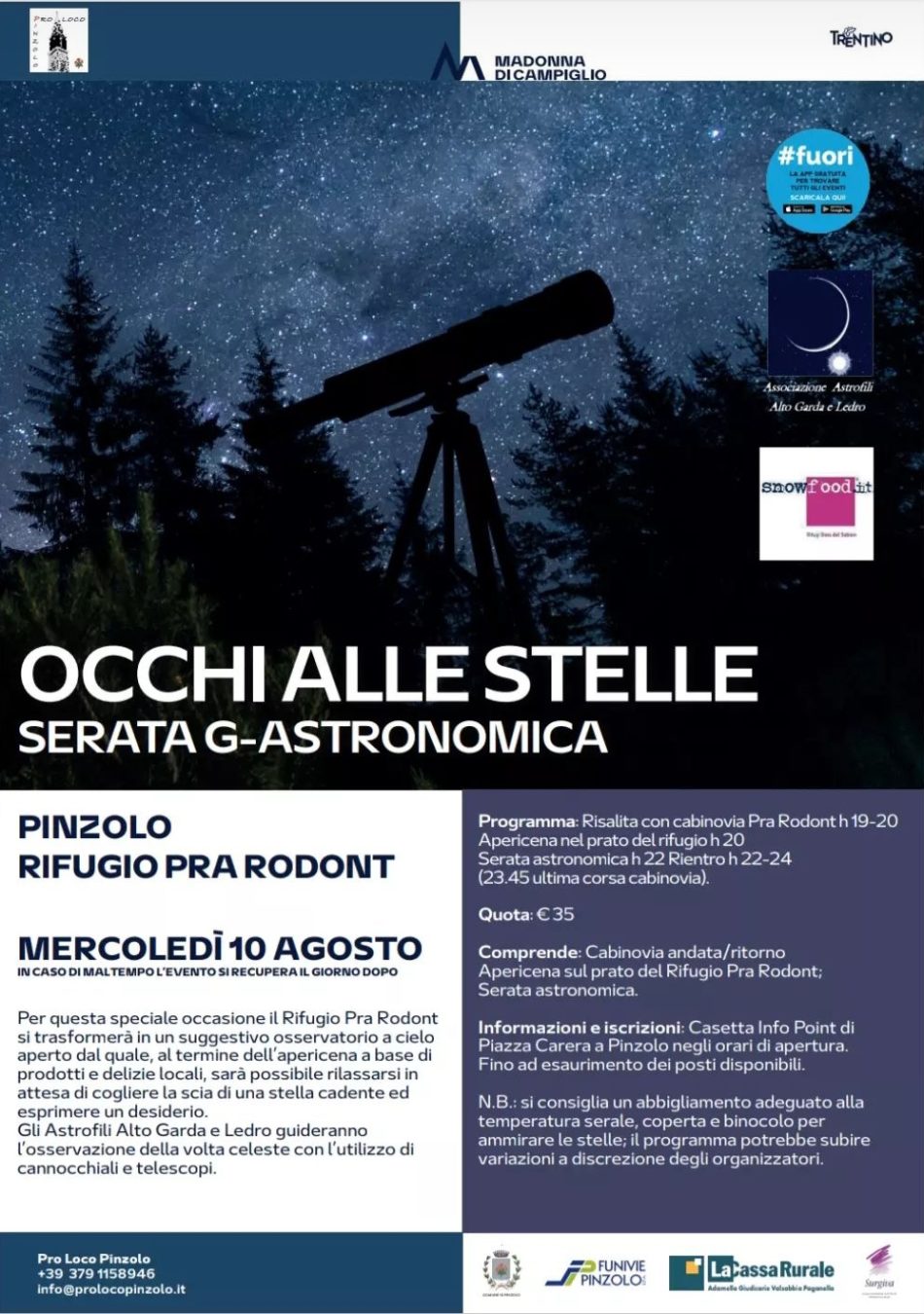 10 agosto: Occhi alle stelle. Serata G-Astronomica