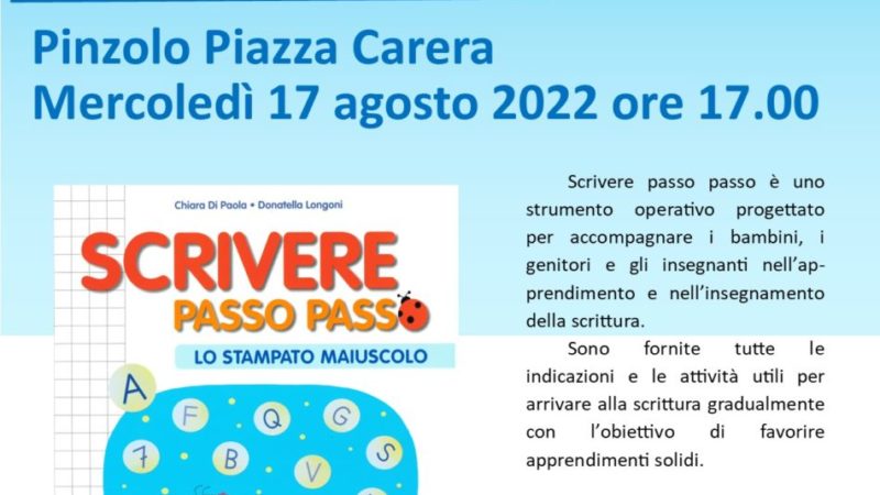 Mercoledì 17 agosto ore 17:00: “Scrivere passo passo”