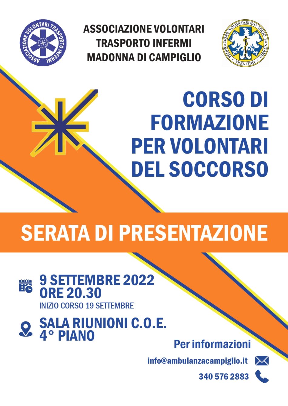 Madonna di Campiglio – Corso di formazione per volontari del soccorso