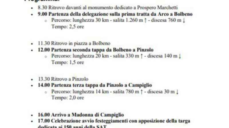 BICICLETTATA ARCO CAMPIGLIO