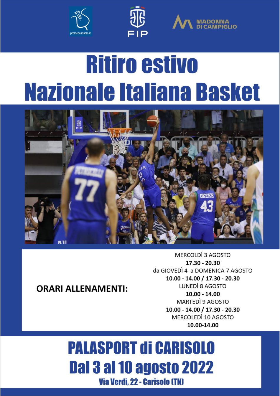 Ritiro nazionale italiana maschile di Basket a Carisolo