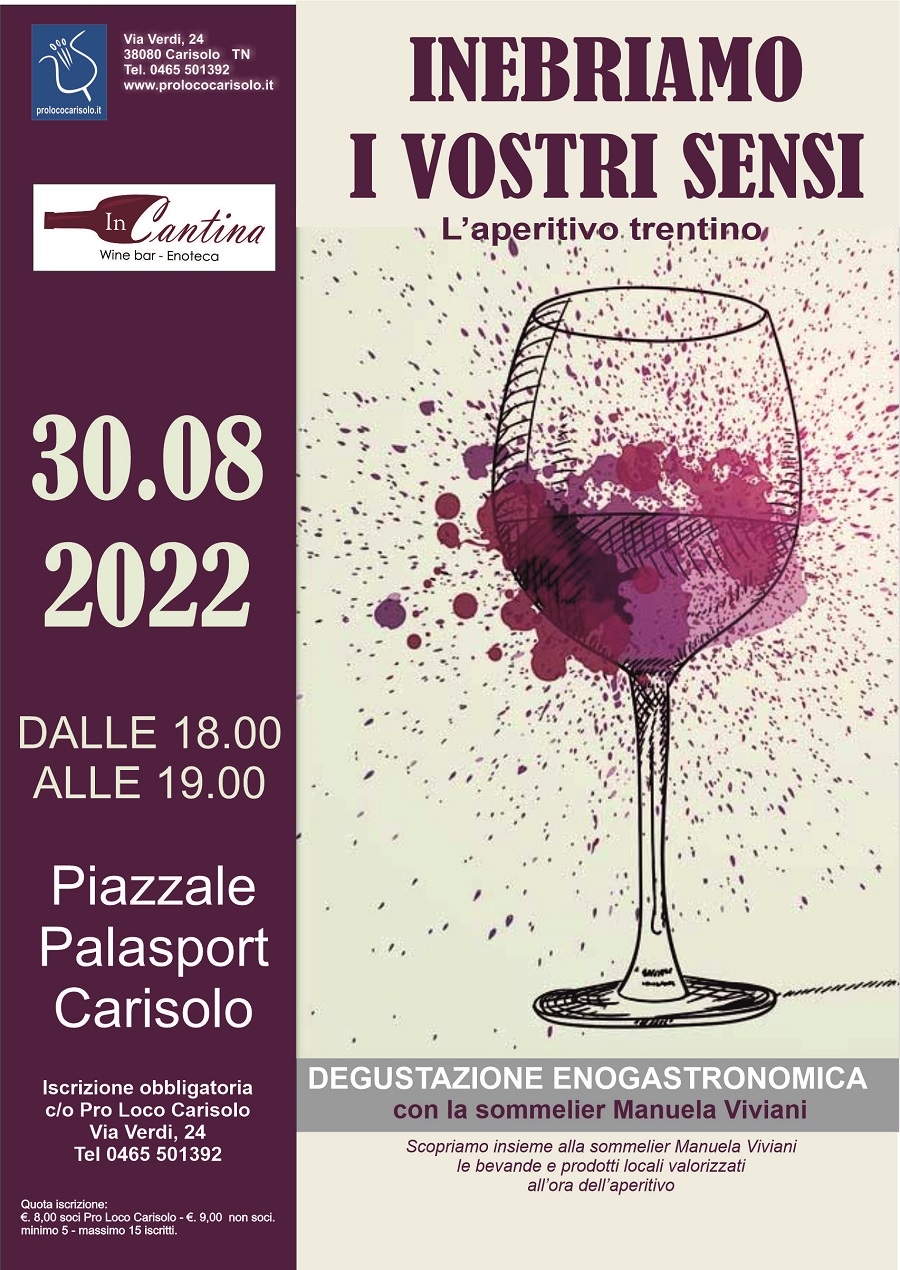 Carisolo 30 agosto, dalle 18 alle 19: “Inebriamo i vostri sensi”