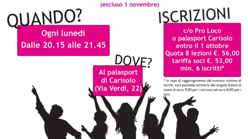 Corso di balli di gruppo al palasport di Carisolo