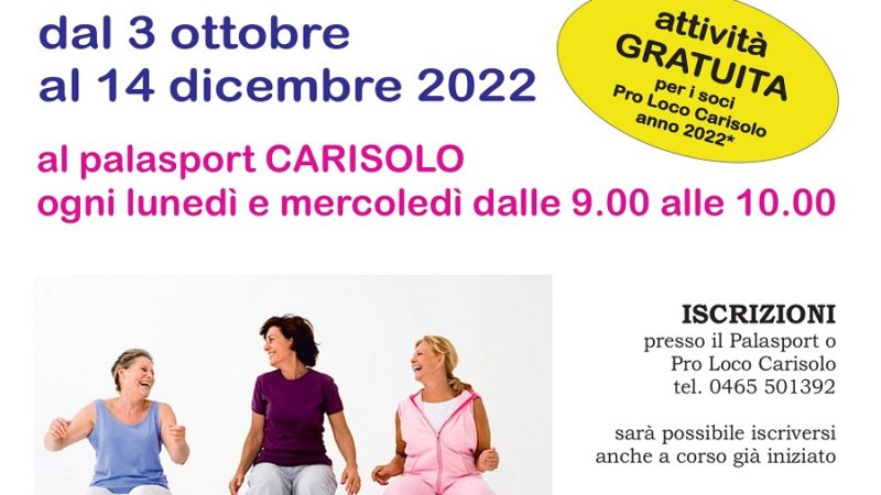 Corso di ginnastica al palasport di Carisolo