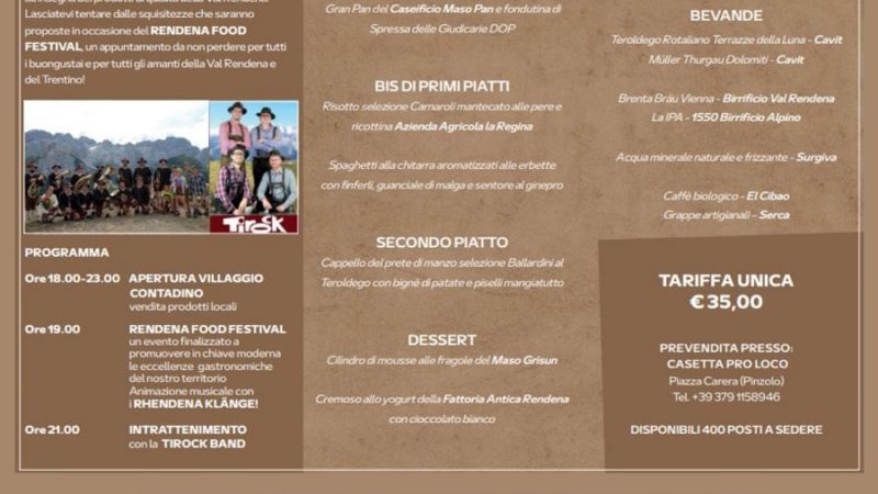 Rendena Food Festival – 9 settembre 2022