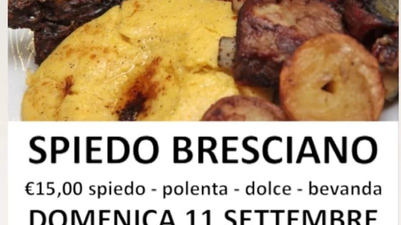 Domenica 11 settembre dalle 12.30: Spiedo bresciano e polenta e tanta musica rock