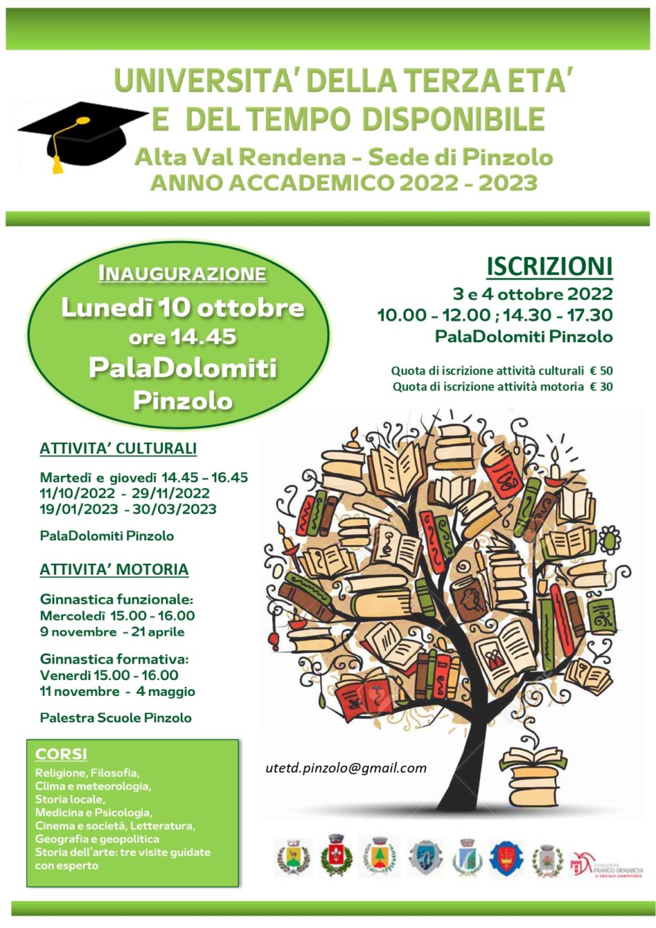 Università della Terza età e del Tempo disponibile dal 10 ottobre al