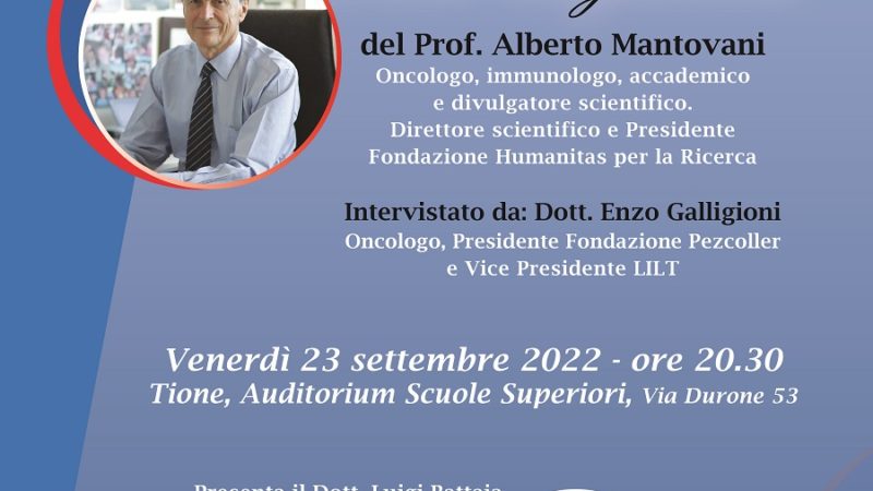 LECTIO MAGISTRALIS PROFESSOR ALBERTO MANTOVANI  – Tione, 23 settembre 2022
