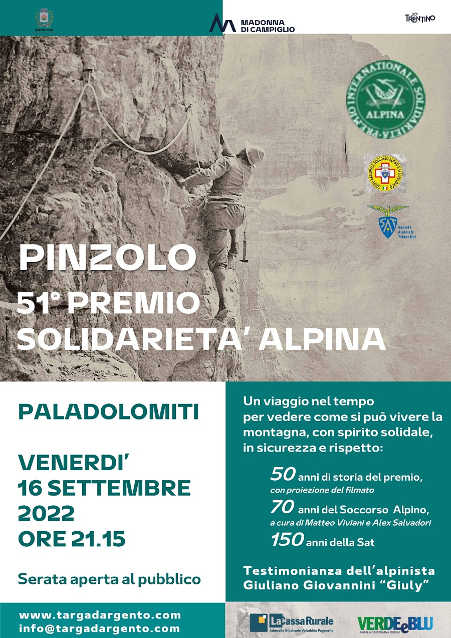 Venerdì 16 settembre ore 21.15 Paladolomiti – 51° Premio Solidarietà Alpina