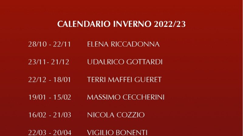 Calendario Inverno 2022/23 – ARTE IN CANTINA “cibo dell’anima e piacere del gusto”