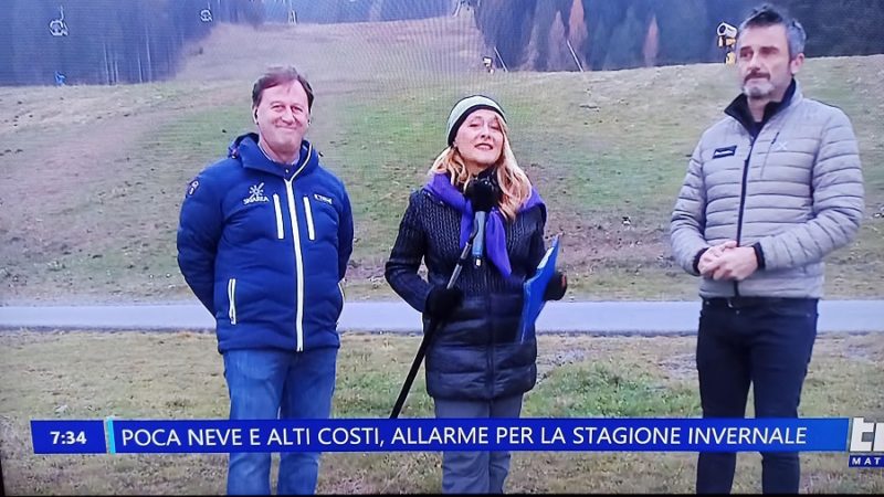 Poca neve e alti costi, allarme per la stagione invernale. Madonna di Campiglio al Tg1