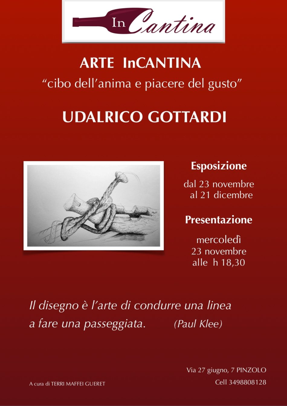 23 novembre “Arte InCantina”: presentazione della mostra di Uldarico Gottardi