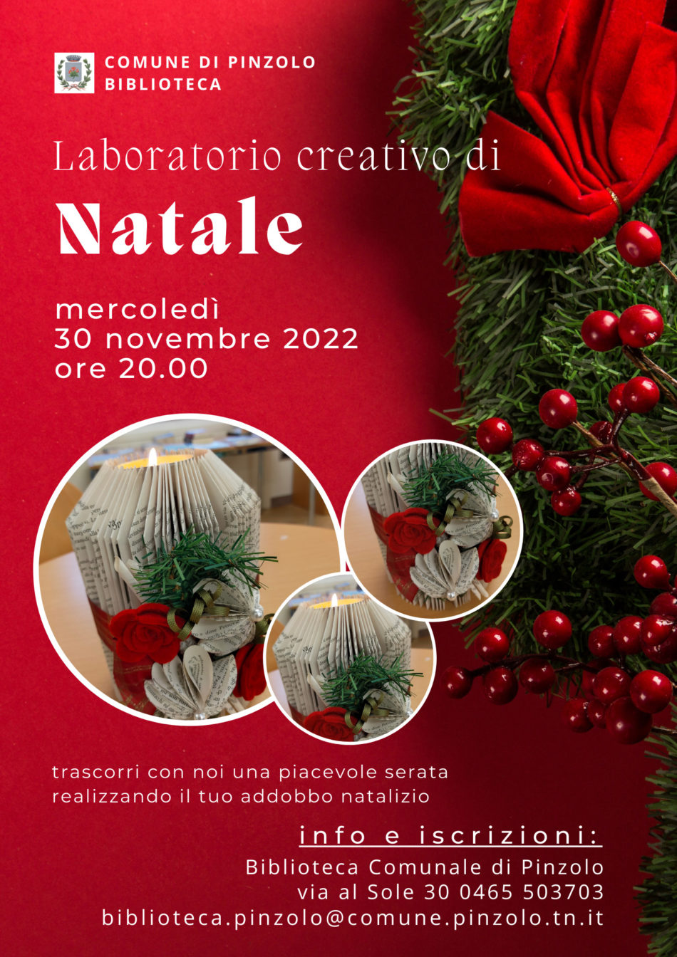 Mercoledì 30 novembre ore 20.00: Laboratorio creativo di Natale