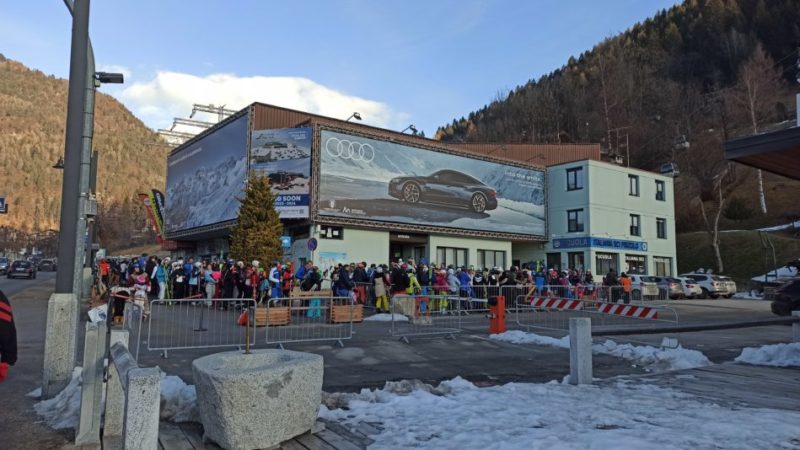 Oggi tantissimi sciatori nella skiarea Pinzolo