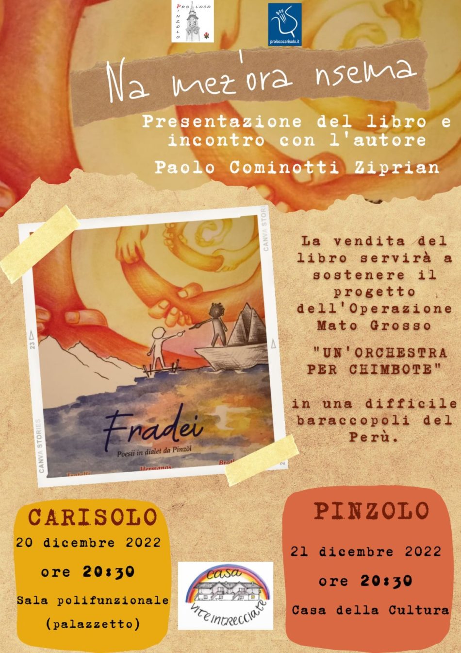 Carisolo 20.12 – Pinzolo 21.12: “Na mez’ora nsema”: presentazione del libro e incontro con l’autore