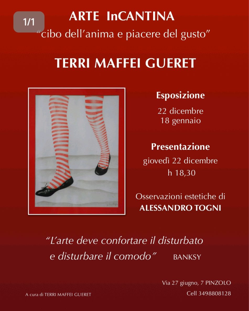 Arte InCantina: dal 22 dicembre al 18 gennaio “Terri Maffei Gueret”