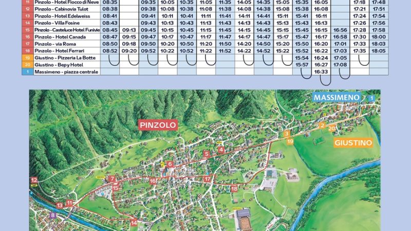Skibus Pinzolo-Carisolo-Giustino-Massimeno: dal 26 dicembre al 26 marzo 2023