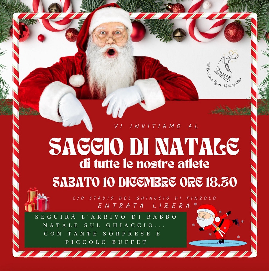 Sabato 10 dicembre ore 18.30: Saggio di Natale al Palaghiaccio