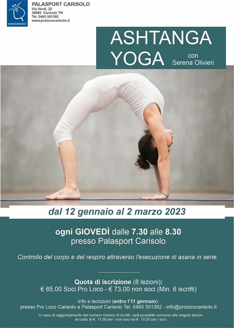 Corsi di yoga organizzati presso il palasport di Carisolo