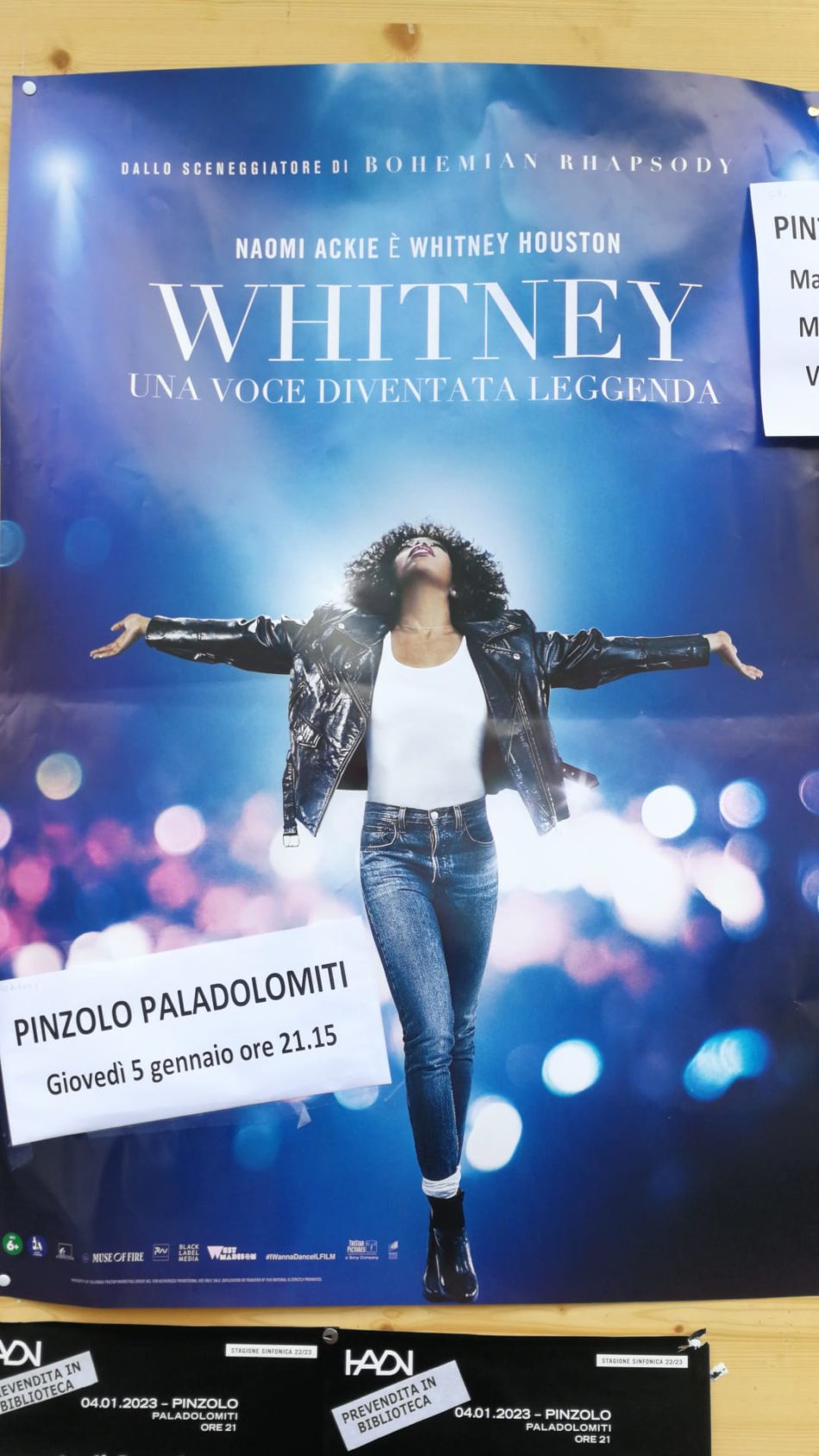 Cinema a Pinzolo: oggi 5 gennaio ore 21: “Whitney – Una voce diventata leggenda”