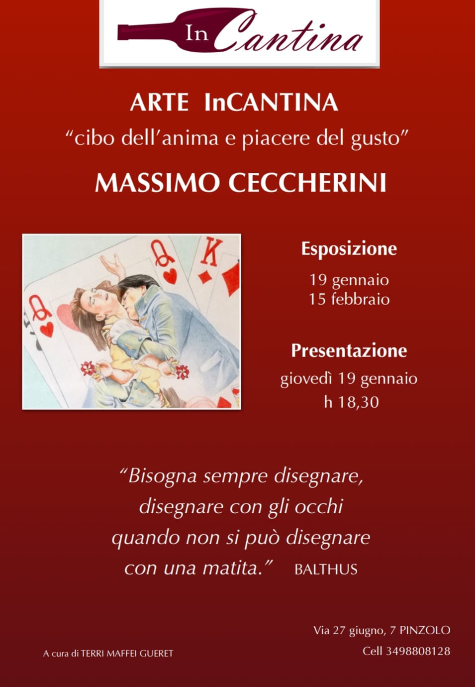 Arte InCantina: dal 19 gennaio al 15 febbraio “Massimo Ceccherini”