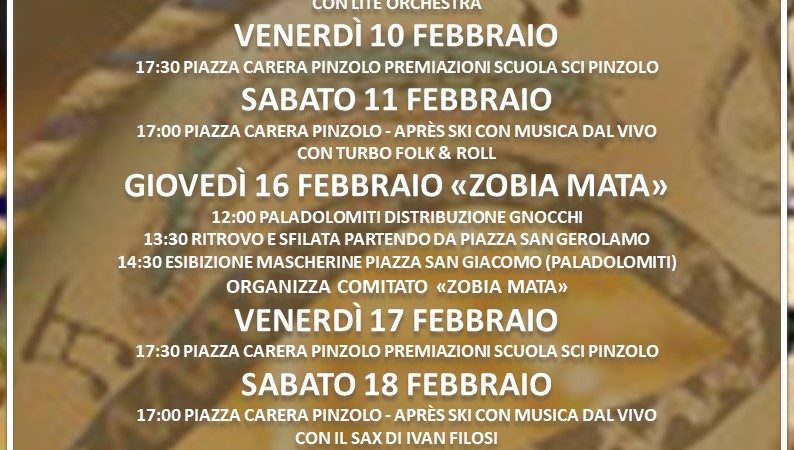 L’Inverno è Pinzolo: programma FEBBRAIO 2023