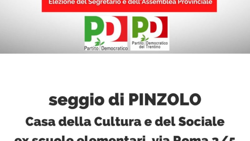 Primarie del nuovo Partito Democratico Seggio di Pinzolo – 26 febbraio 2023