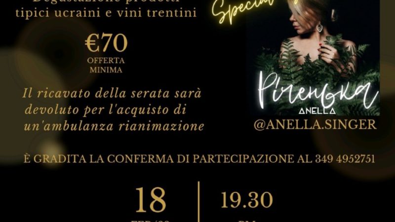 Madonna di Campiglio – 18 febbraio: Cena di beneficenza per l’Ucraina