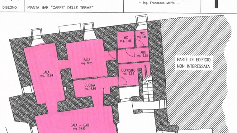 Avviso d’asta affitto azienda Caffè delle Terme a Caderzone Terme